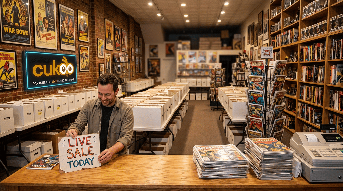 Live Comic Auction at a local shop